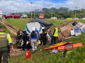 Conductor resultó lesionado luego de sufrir accidente de tránsito en la «Glorieta de la Muerte»