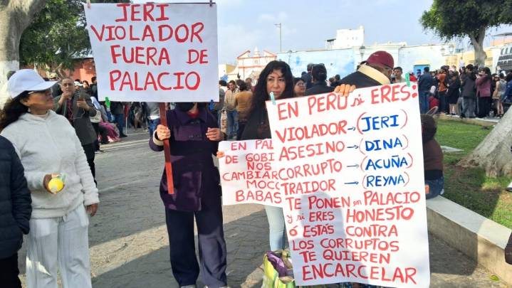 Trujillanos rechazan a José Jerí, César Acuña y al Congreso