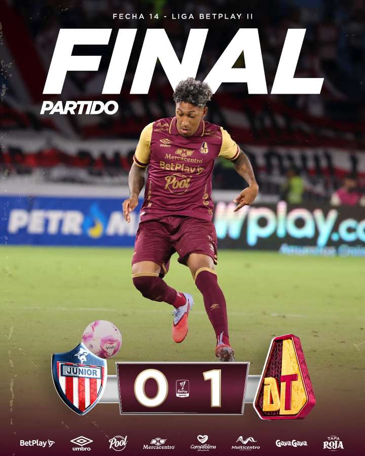 Deportes Tolima derrotó por la mínima diferencia ante Junior
