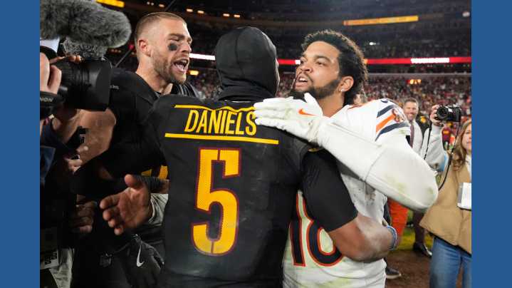 Jayden Daniels and Caleb Williams match up again 1 year after Hail Mary decided Bears