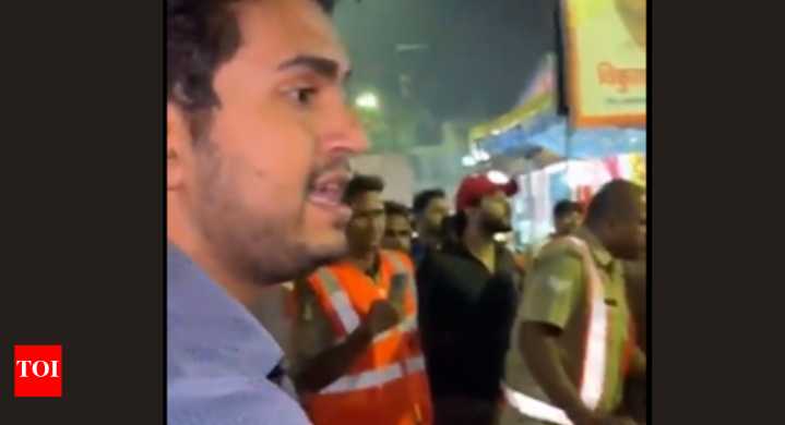 Watch: UP man abuses, forces car driver to kneel and apologise over parking dispute; Congress links him to BJP