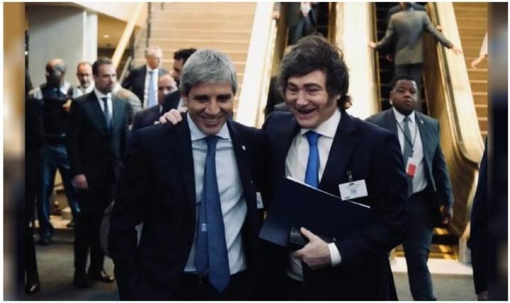 Milei celebró el auxilio de EEUU y reiteró que Luis Caputo es “el mejor ministro de Economía de la historia"