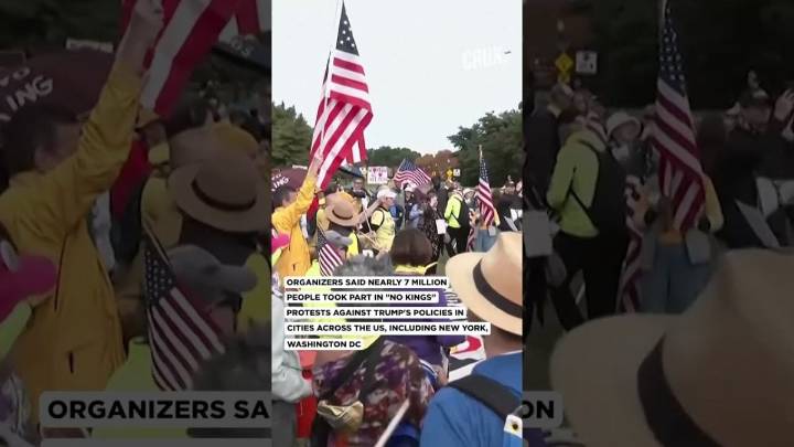 'King' Donald Trump ‘Dumps’ On ‘No Kings’ Protesters In AI video As Millions March Across US