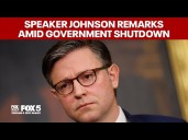 WATCH: Speaker Mike Johnson holds press conference amid government shutdown