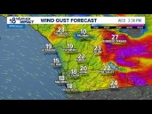 Wednesday will be the coolest day of the week, with a Wind Advisory for the San Diego County desert
