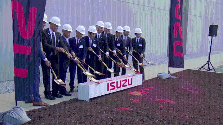 Isuzu breaks ground on $280M plant in Greenville Co.
