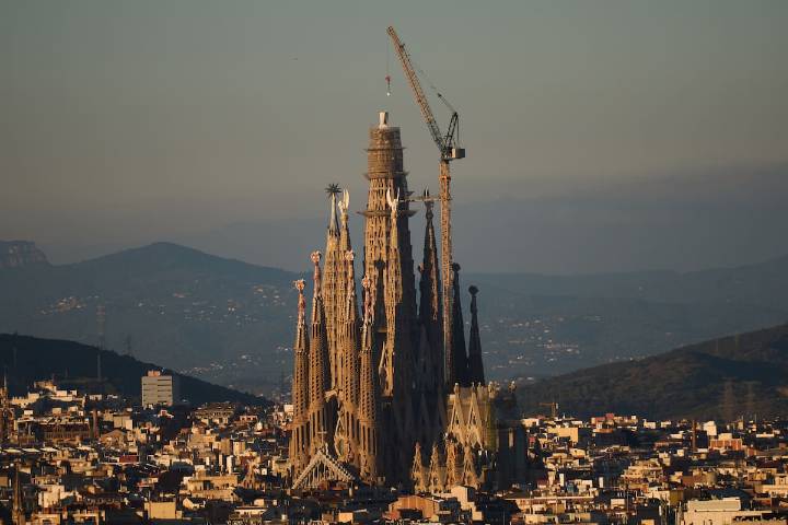 Récord. La Sagrada Familia de Barcelona alcanzó los 162 metros de altura y se convirtió en la iglesia más alta del mundo