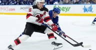 Hughes nets hat trick, Devils top Maple Leafs