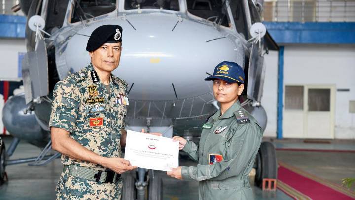 Bhawna Chaudhary becomes first woman flight engineer in BSF air wing
