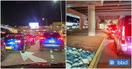 Volcamiento de camión provocó caos vial en Aeropuerto de Santiago: pasajeros caminaron por la ruta