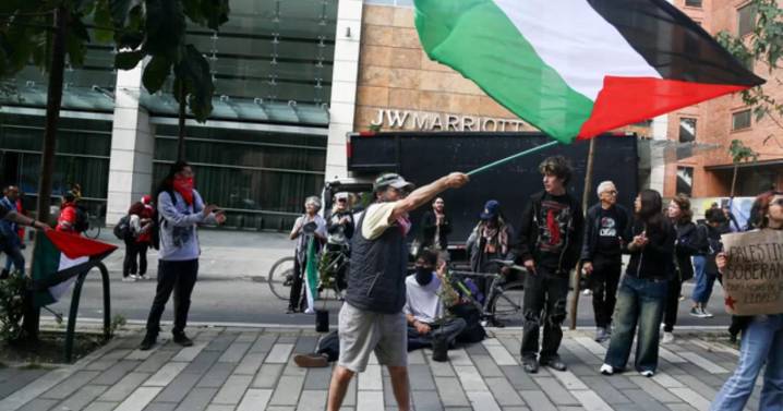 Marchas pro Palestina Bogotá: hoy 7 de octubre: puntos de encuentro y horarios de las movilizaciones