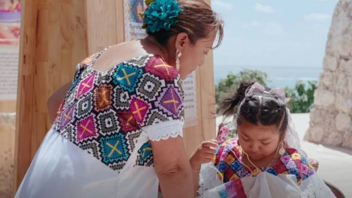 Refuerzan protección para el bordado maya