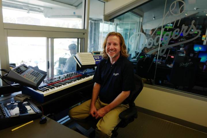 Who is the Dodgers’ organist? Meet Dieter Ruehle, the jokester behind the keys