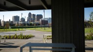 See views from MidAmerican Energy's new Des Moines' Market District
