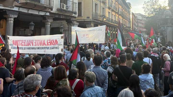 Protesta en las calles de Valladolid contra el "genocidio" en Palestina