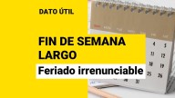 Fin de semana largo: ¿Qué días son feriados irrenunciables?