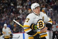 Hampus Lindholm misses Bruins’ morning skate, but for a happier reason