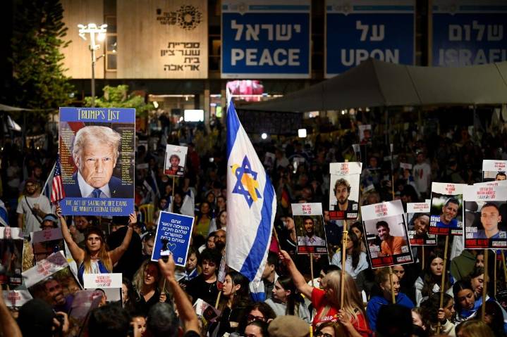 Israelis Take to the Streets to Celebrate, Thank Trump as Hostages Released