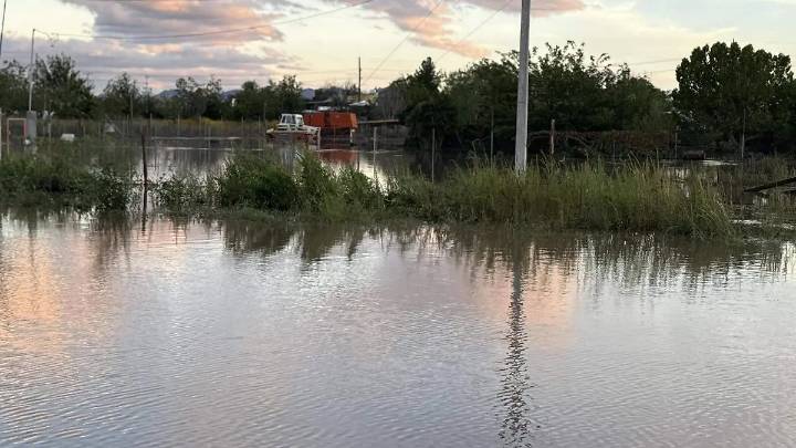Crecida del río Piedras Verdes deja al menos 140 viviendas afectadas en Colonia Juárez en la región de Casas Grandes