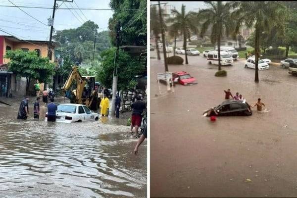 Provocan lluvias inundaciones en Guerrero y Veracruz