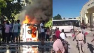 Lathi-charge as protesters attack vehicles in Zubeen death case