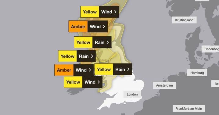 Met Office tells everyone in UK 'find three things' as Storm Amy hits