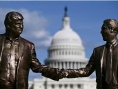 Statue of Trump, Epstein hand-in-hand reappears near U.S. Capitol