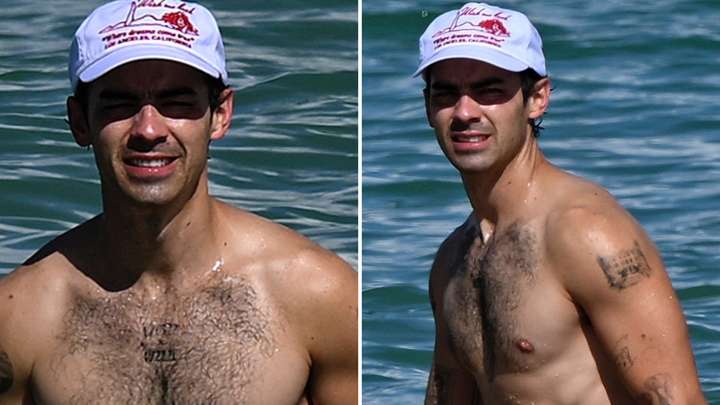 Joe Jonas Shows Off Abs During Beach Day in Miami