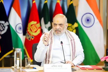Amit Shah, LG Sinha review J&K Security; Stress ‘Full Freedom’ for forces to crush terror