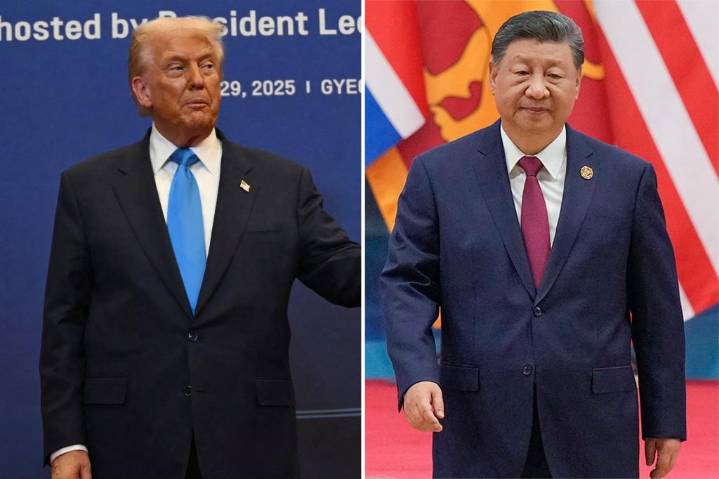 Trump heard on hot mic teasing plans for summit with Chinese President Xi Jinping