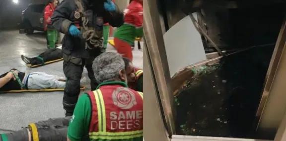 Se cayó un ascensor desde un séptimo piso en Palermo: nueve jóvenes fueron trasladados al hospital