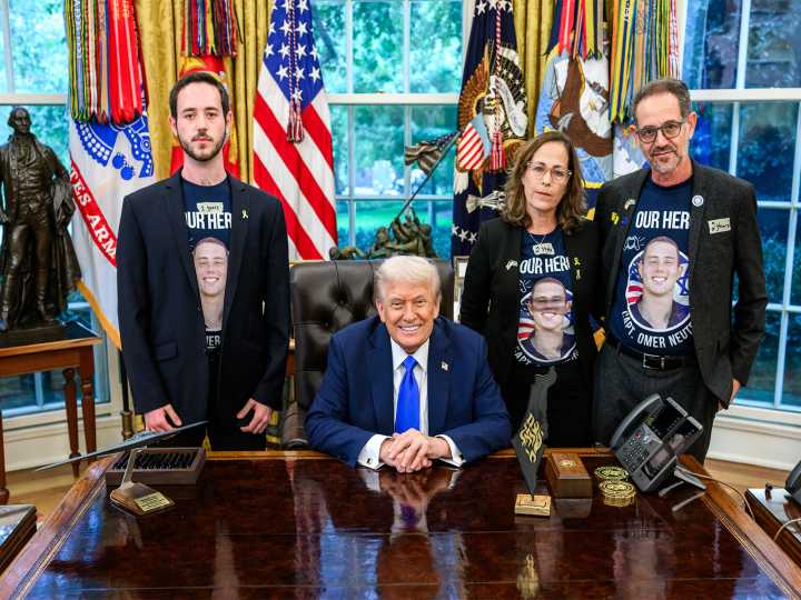 Trump holds talks with former Hamas hostage, family of slain IDF