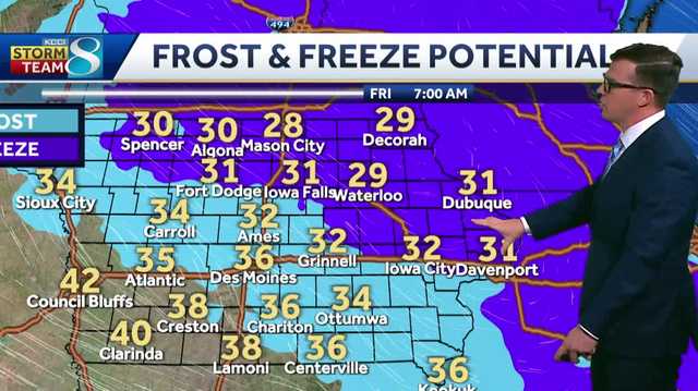 Iowa weather: The cool snap will lead to some rain chances this weekend