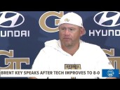 Georgia Tech coach Brent Key speaks after win over Syracuse