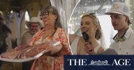 Aussie couple shocks with meat tray raffle at their wedding