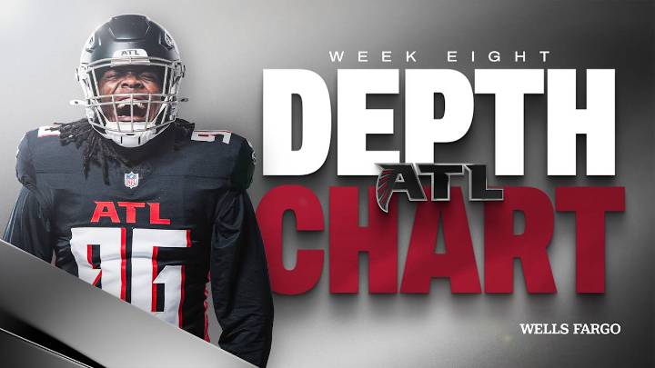 Falcons depth chart released for Week 8 vs. Miami Dolphins