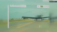 Driver recounts near miss as military plane crash-lands on Oklahoma City highway