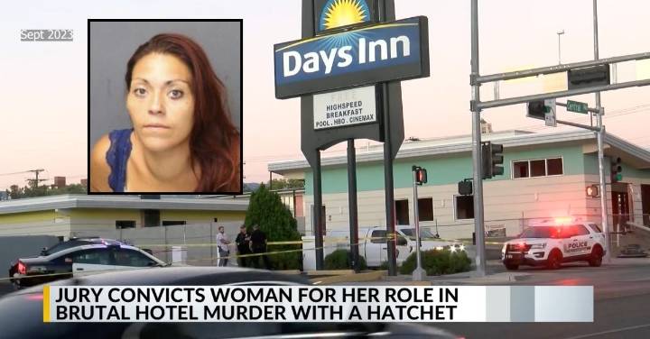 Woman involved in Days Inn hatchet murder of victim hacked more than 80 times learns her fate