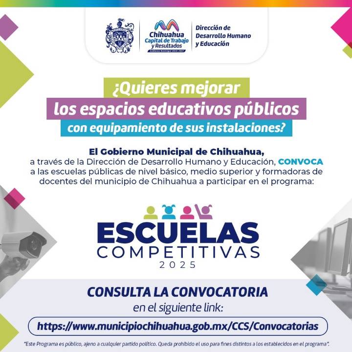 Última semana para participar en el Programa Escuelas Competitivas 2025 del Municipio