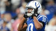 Adonai Mitchell doesn't play in first half vs Raiders despite being active