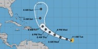 Tropical Storm Jerry forms in the Atlantic and is expected to become a hurricane