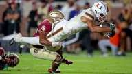 Carson Beck throws 4 TD passes to help No. 3 Miami hold off No. 18 Florida State, 28