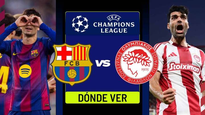 Barcelona vs Olympiacos HOY: dónde ver EN VIVO, partido de Champions League en TV y ONLINE