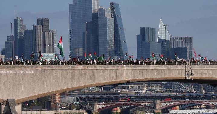 Palestine protest in pictures as thousands march across London