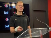 Senators' Brady Tkachuk gives update after thumb surgery