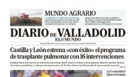 Portada de Diario de Valladolid del 20 de octubre de 2025