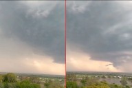 Tormenta en Entre Ríos: Granizo en Crespo y apareció una supercelda en Victoria