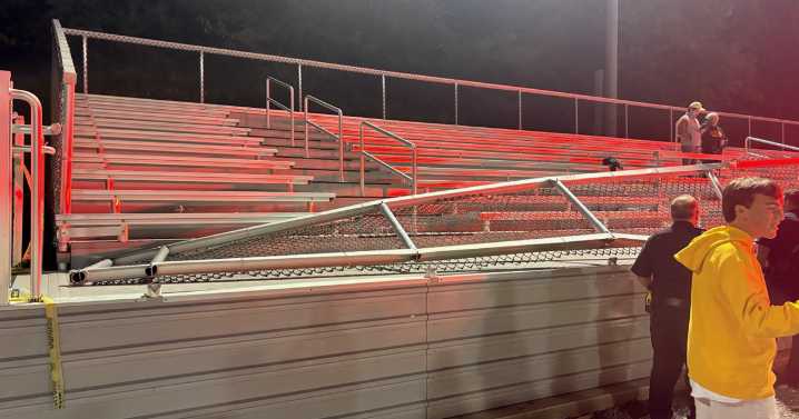 At least 6 injured as bleacher railing collapses at Waggener High School