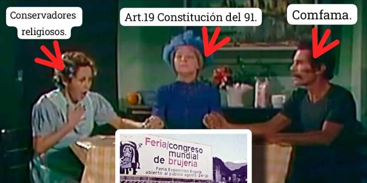 A propósito de la polémica por feria en Medellín: la bruja del 71, del Chavo del 8, estuvo en el primer Congreso de brujería en Colombia