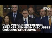 FULL PRESSER: House Speaker Mike Johnson says he and Leader Thune are fed up with Democrats
